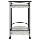 Desiree 2-tier Bar Cart with Casters Black