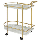 Desiree 2-tier Bar Cart with Casters Black