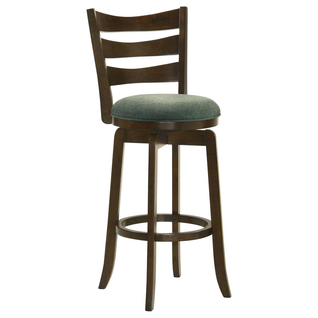 Murphy Ladder Back Counter Height Swivel Bar Stool Dark Cherry and Hunter Green