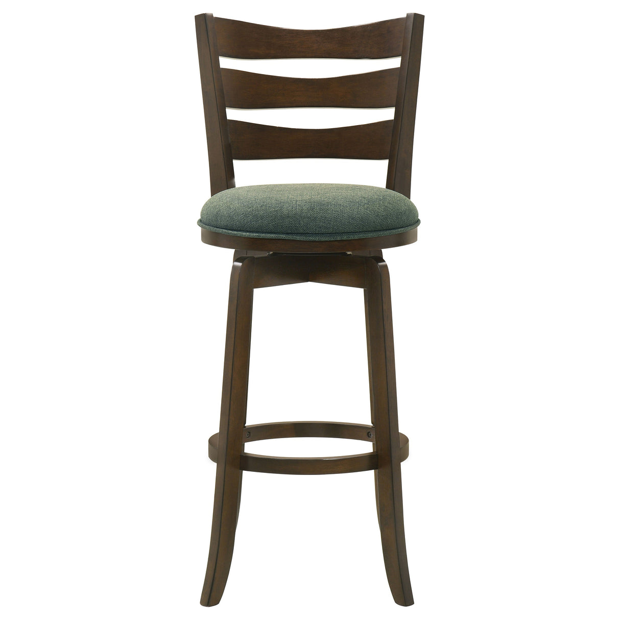 Murphy Ladder Back Counter Height Swivel Bar Stool Dark Cherry and Hunter Green