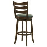 Murphy Ladder Back Counter Height Swivel Bar Stool Dark Cherry and Hunter Green