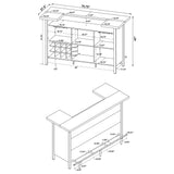 Bellemore Rectangular Storage Bar Unit Rustic Oak