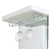 Acosta Rectangular Bar Unit with Footrest and Glass Side Panels