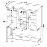 Claremont Sliding Door Bar Cabinet with Lower Shelf Grey Driftwood