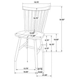 Hollyoak  Rectangular Dining Set Walnut and Black