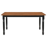 Hollyoak  Rectangular Dining Set Walnut and Black