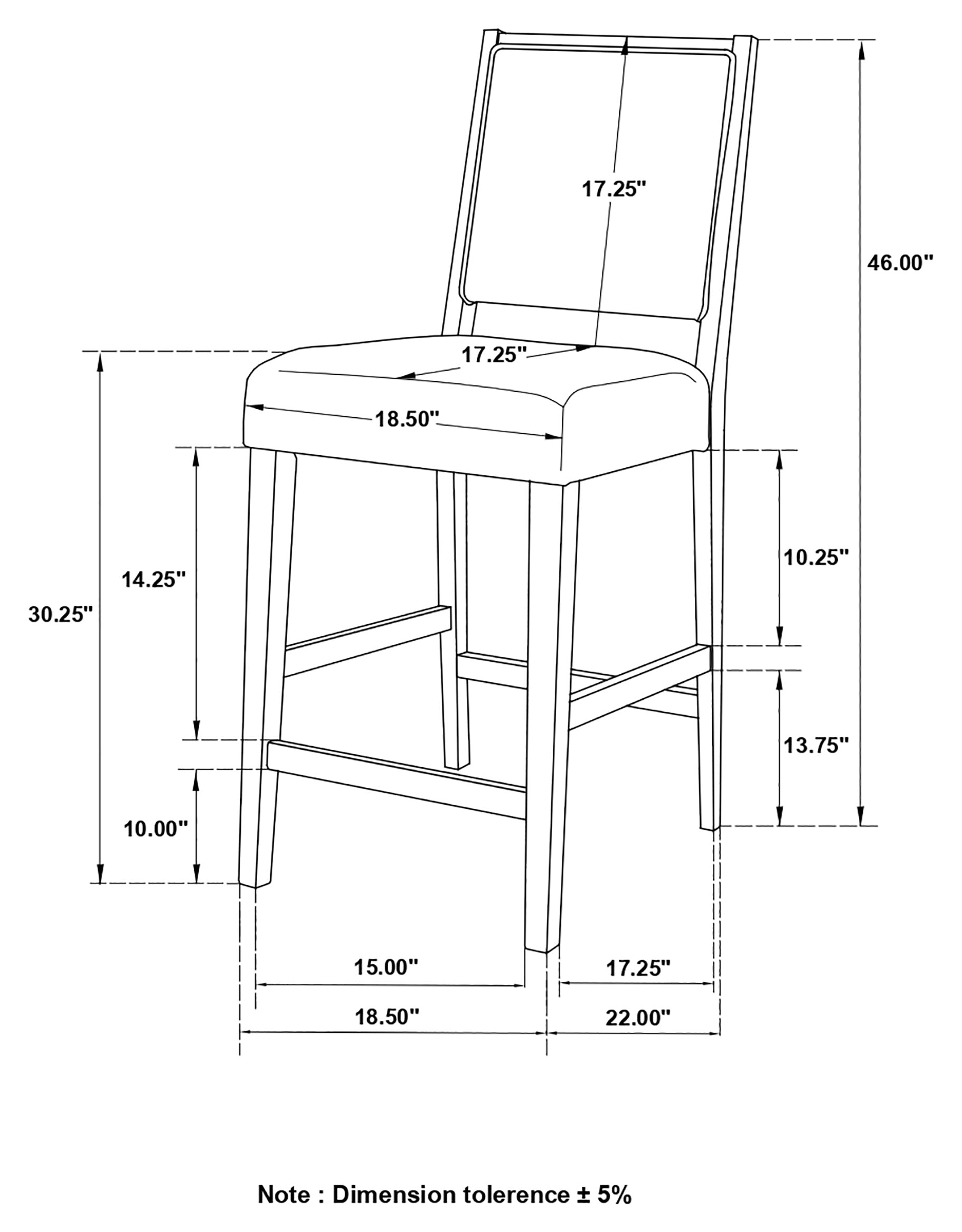 Bedford Upholstered Open Back Bar Stools with Footrest (Set of 2) Grey and Espresso