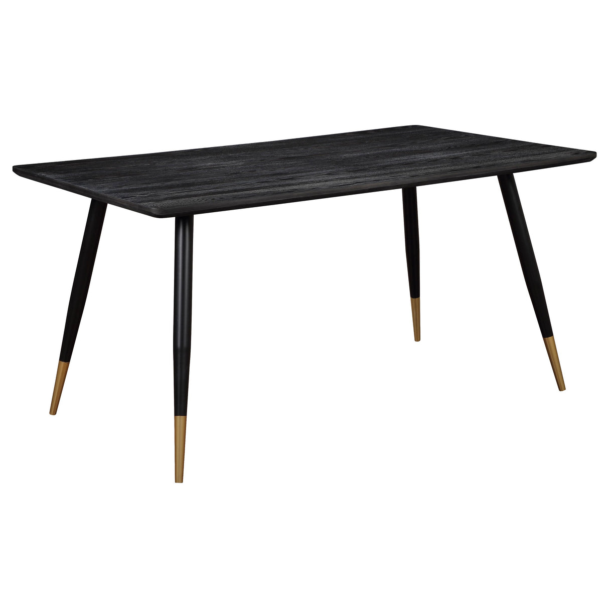 Zetta Rectangular Dining Table Black and Gold