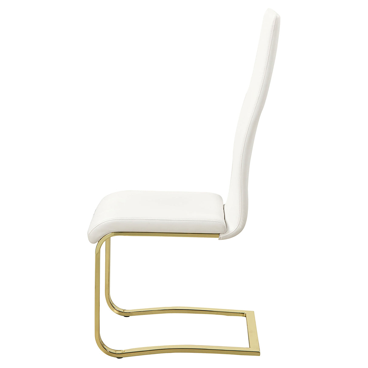 Montclair Side Chairs White and Rustic Brass (Set of 4)