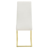 Montclair Side Chairs White and Rustic Brass (Set of 4)