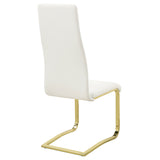 Montclair Side Chairs White and Rustic Brass (Set of 4)