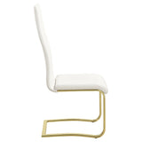 Montclair Side Chairs White and Rustic Brass (Set of 4)