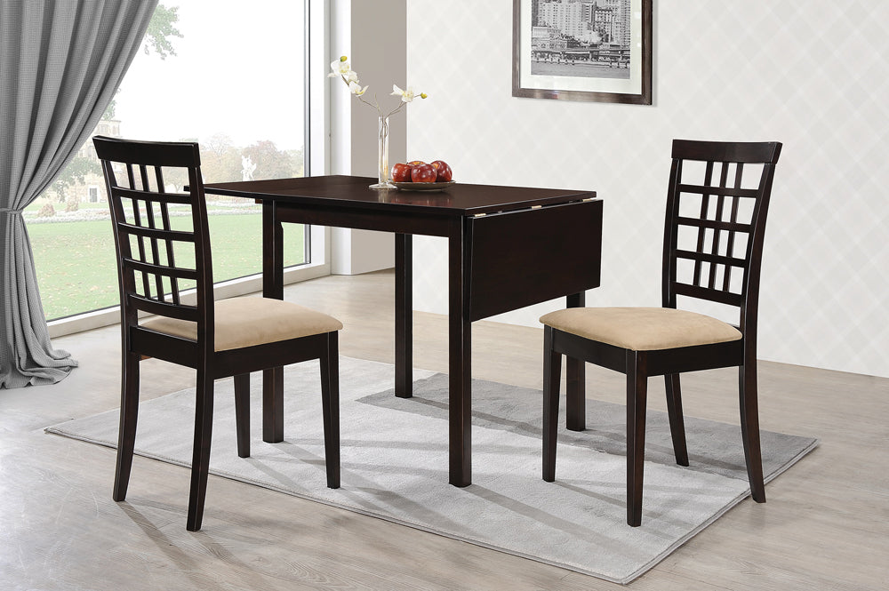 Kelso Rectangular Dining Table with Drop Leaf Cappuccino