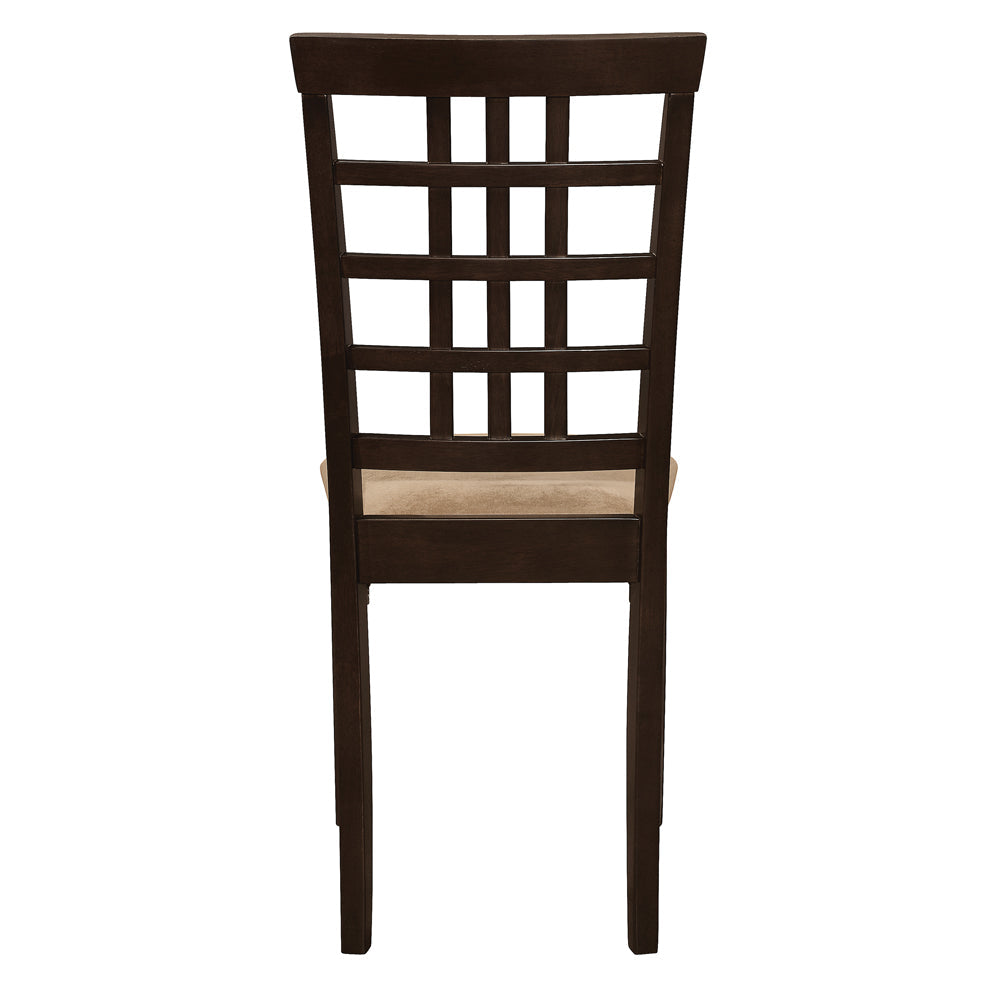 Kelso Lattice Back Dining Chairs Cappuccino (Set of 2)