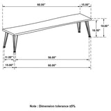 Sherman Bench Natural Acacia and Matte Black