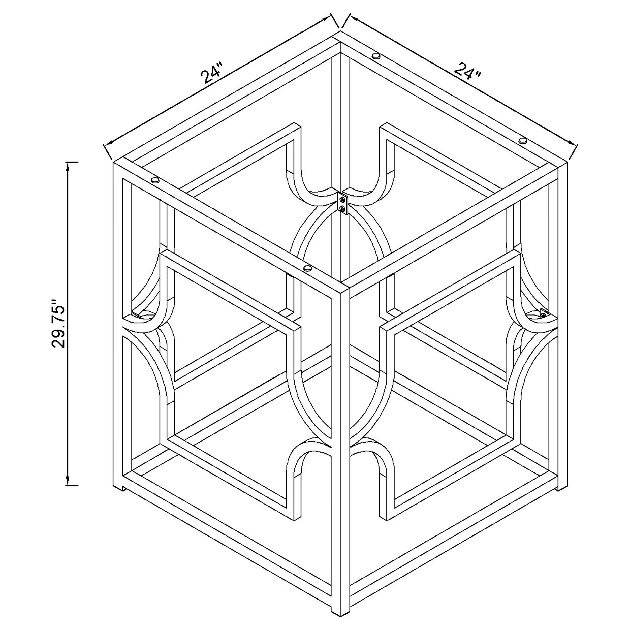 Starlight Square Metal Dining Table Base Brass