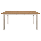 Kirby Rectangular Dining Table with Butterfly Leaf Natural and Rustic Off White