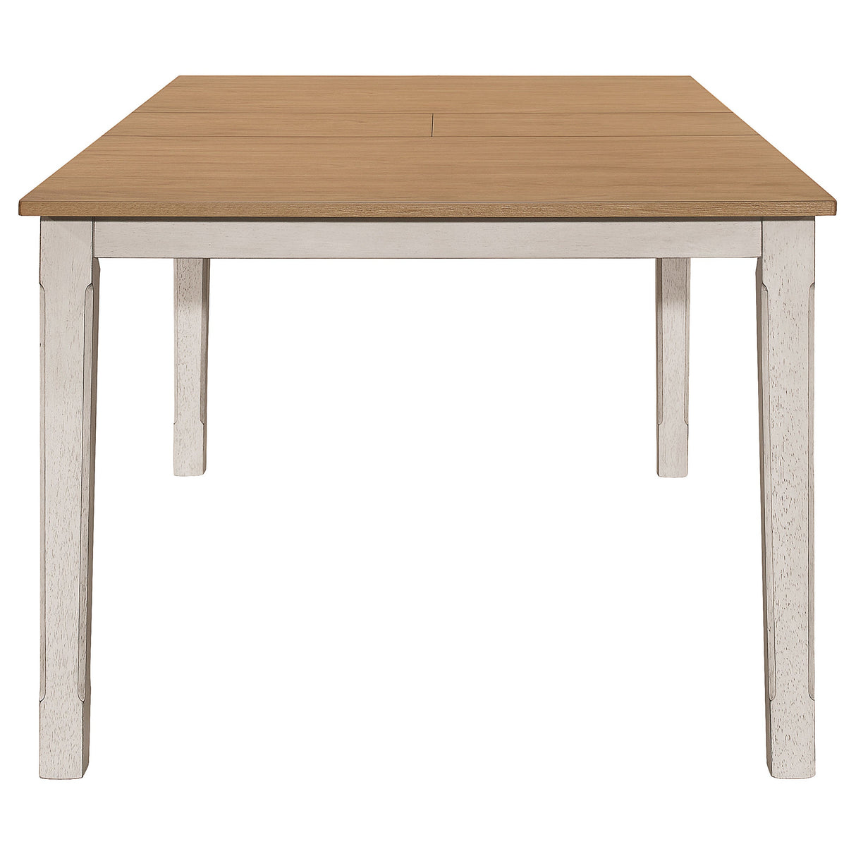 Kirby Rectangular Dining Table with Butterfly Leaf Natural and Rustic Off White