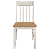 Kirby Slat Back Side Chair (Set of 2) Natural and Rustic Off White