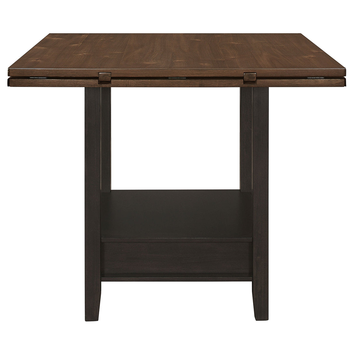 Sanford Round Counter Height Table with Drop Leaf Cinnamon and Espresso