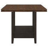 Sanford Round Counter Height Table with Drop Leaf Cinnamon and Espresso