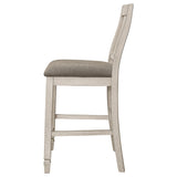 Sarasota Slat Back Counter Height Chairs Grey and Rustic Cream (Set of 2)