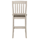 Sarasota Slat Back Counter Height Chairs Grey and Rustic Cream (Set of 2)