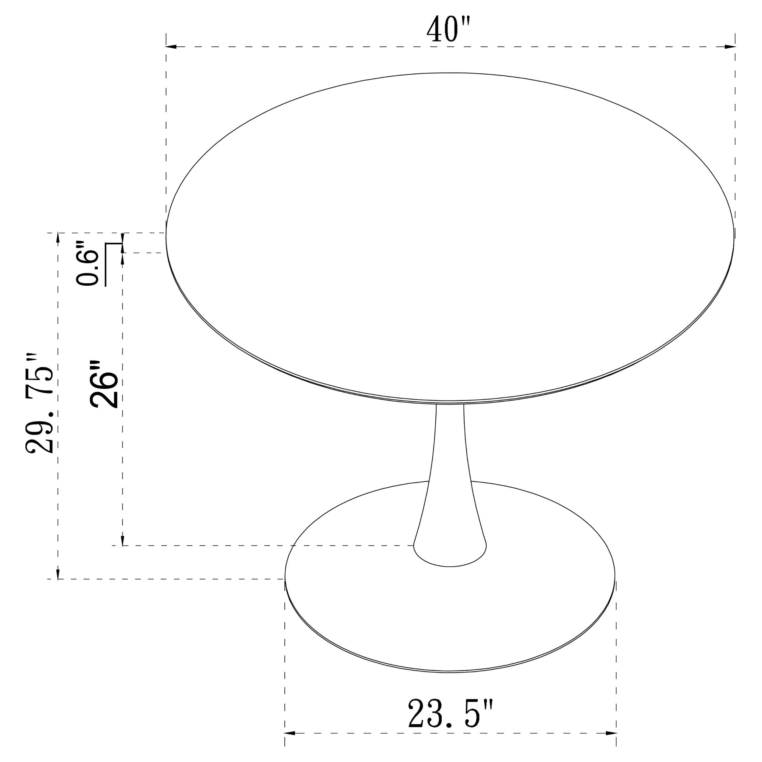 Arkell 40-inch Round Pedestal Dining Table White