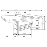 Prentiss Rectangular Counter Height Table with Butterfly Leaf Cappuccino