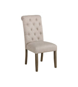 Balboa Tufted Back Side Chairs Rustic Brown and Grey (Set of 2)