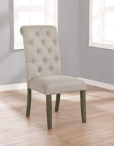 Balboa Tufted Back Side Chairs Rustic Brown and Grey (Set of 2)