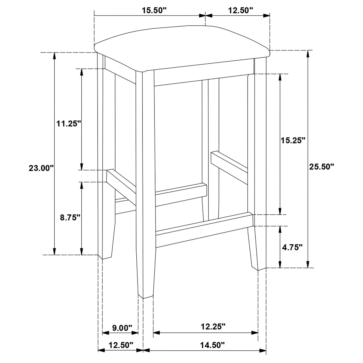 Gabriel Counter Height Stools Cappuccino (Set of 4)