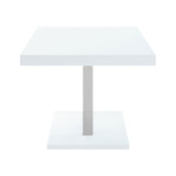 Brooklyn Rectangular Dining Table White High Gloss and Chrome