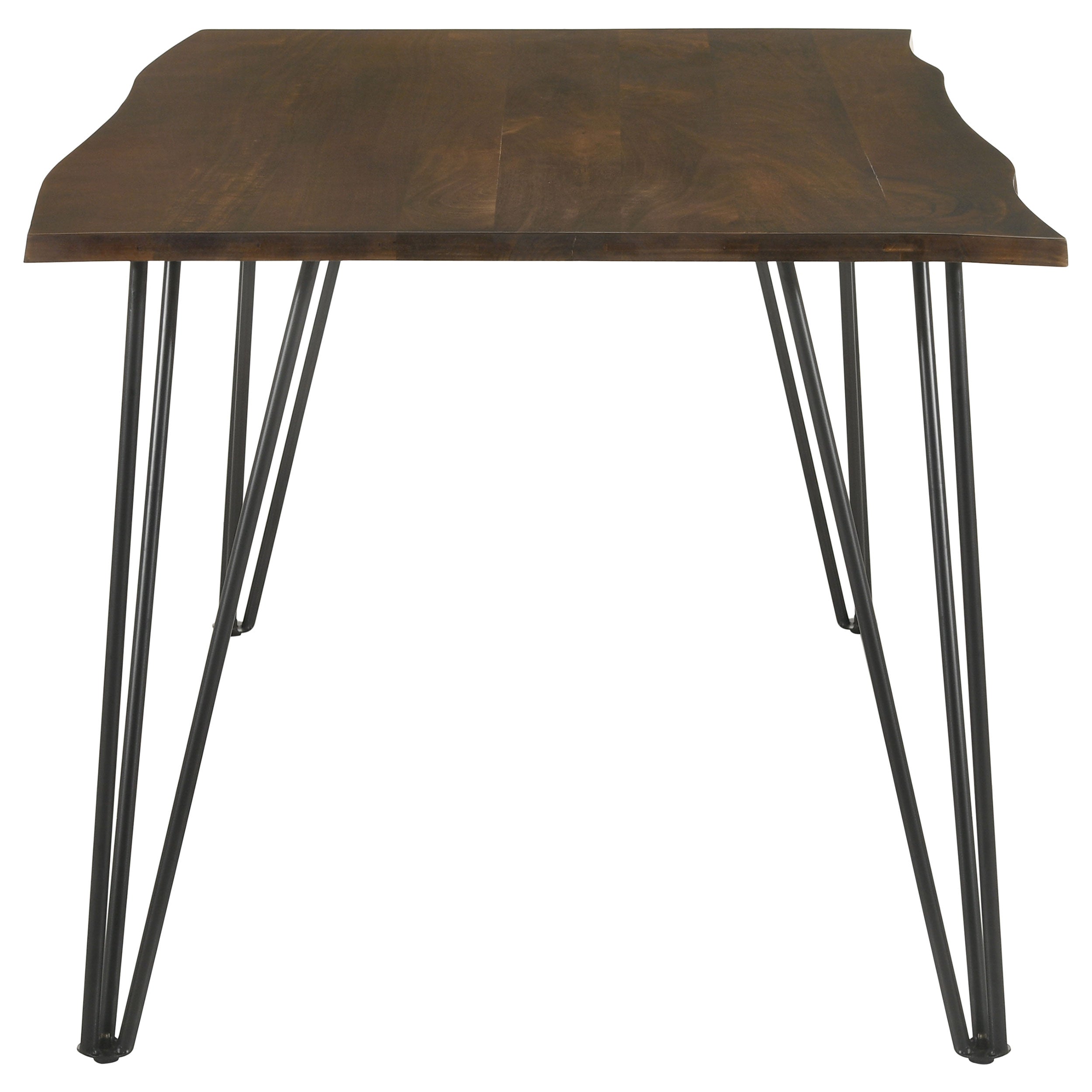 Topeka Live-edge Dining Table Mango Cocoa and Gunmetal