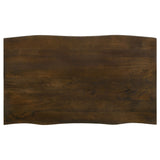 Topeka Live-edge Dining Table Mango Cocoa and Gunmetal