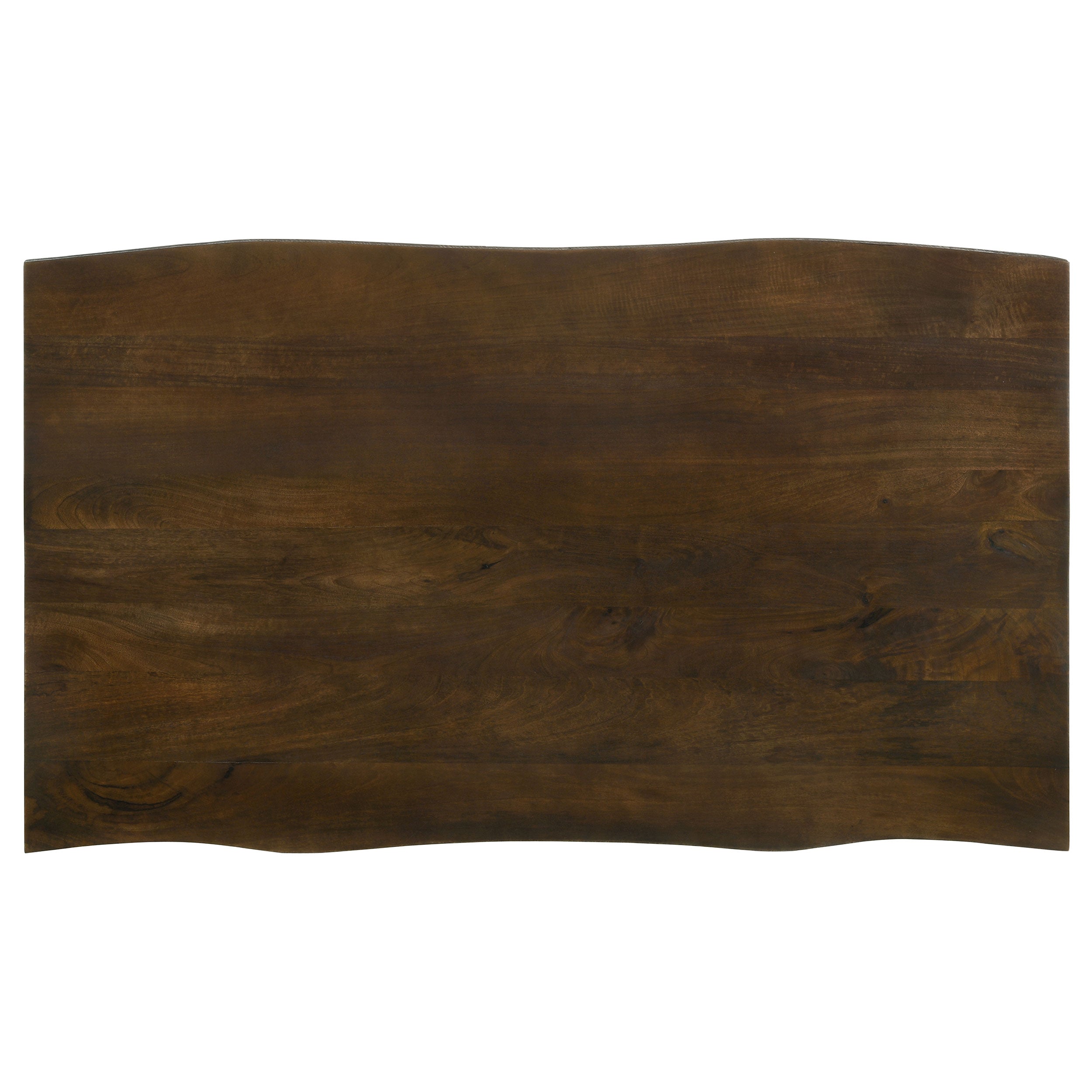 Topeka Live-edge Dining Table Mango Cocoa and Gunmetal