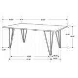 Topeka Live-edge Dining Table Mango Cocoa and Gunmetal