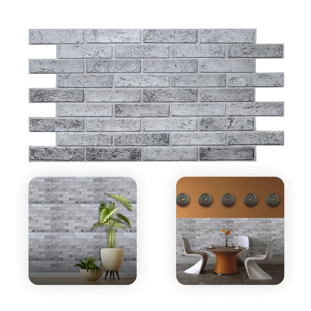 ArtZ® Light Brick Style Wall Panels (Set of 20 Panels)