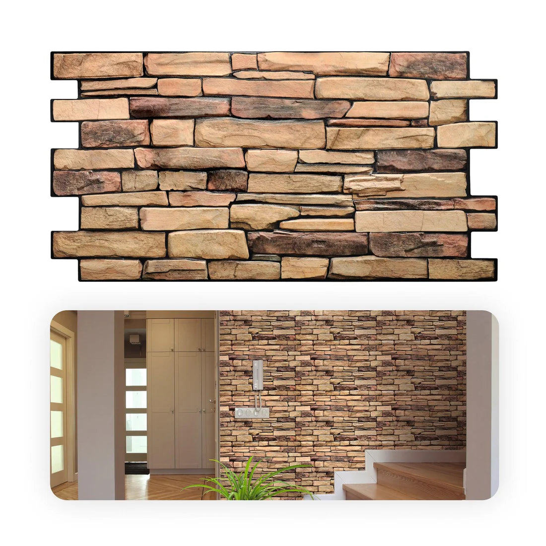 ArtZ® Natural Slate Style Wall Panels (Set of 20 Panels)