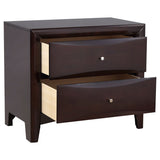 Phoenix 2-drawer Nightstand Deep Cappuccino