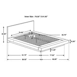 Jessica  Platform Bed with Rail Seating Cappuccino