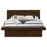 Jessica  Platform Bed with Rail Seating Cappuccino