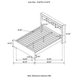 Jessica  Bed with Storage Headboard Cappuccino