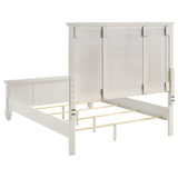 Sandy Beach  Panel Bed with High Headboard Cream White