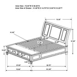 Sandy Beach  Storage Sleigh Bed Cream White