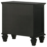 Sandy Beach 3-drawer Nightstand Black