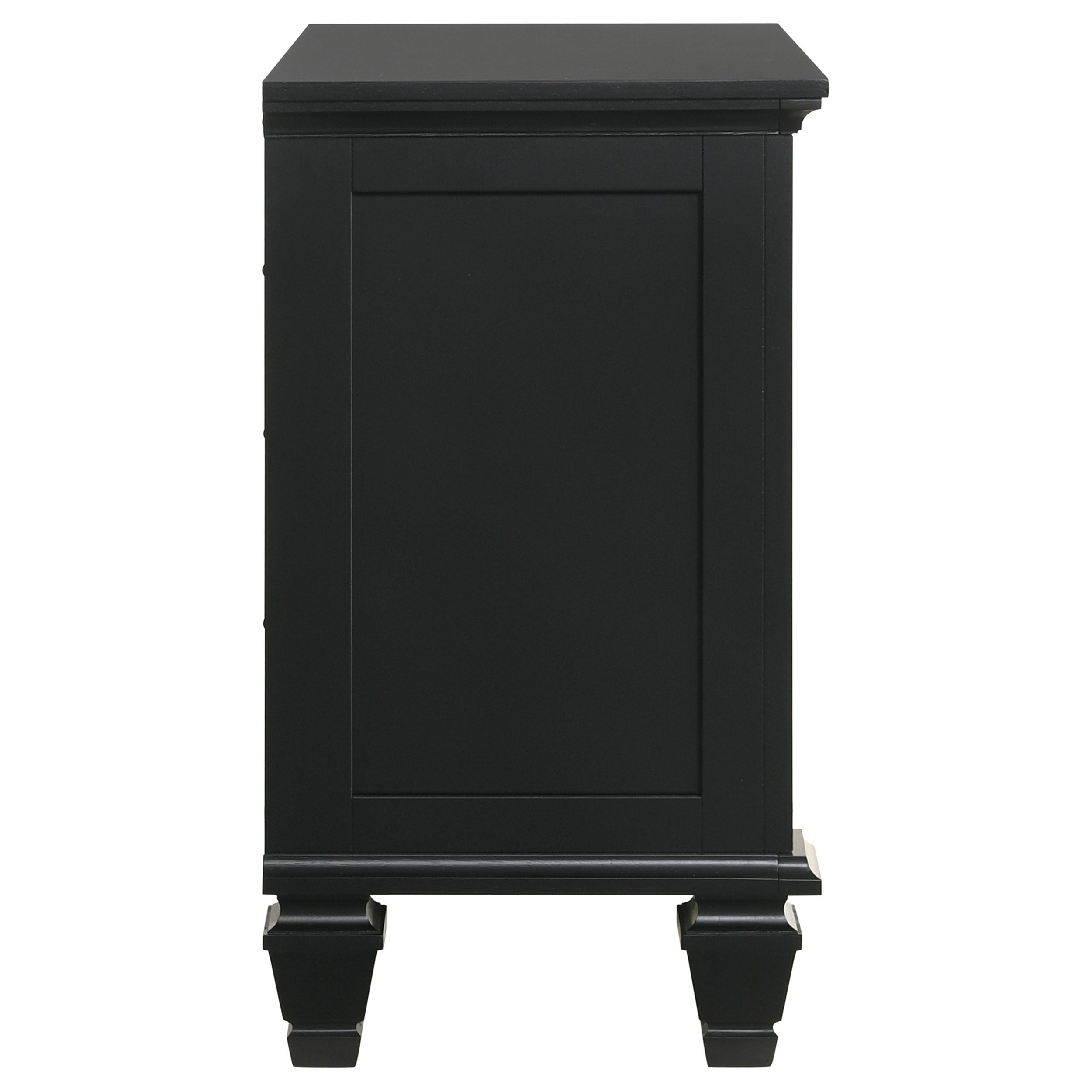 Sandy Beach 3-drawer Nightstand Black