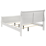 Louis Philippe 47-inch  Sleigh Panel Bed White