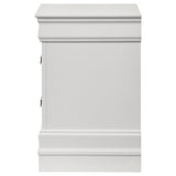 Louis Philippe 2-drawer Nightstand Bedside Table White