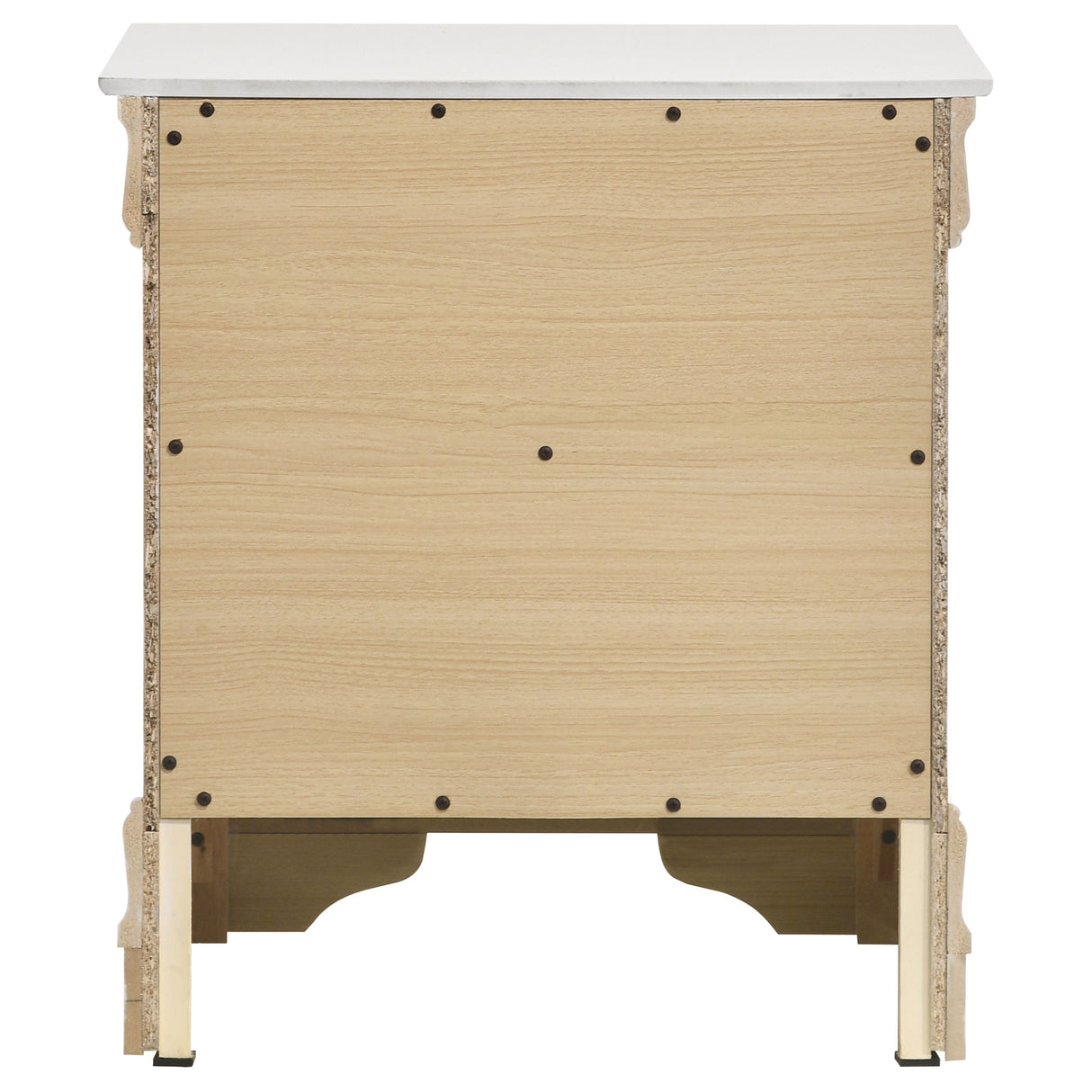 Louis Philippe 2-drawer Nightstand Bedside Table White